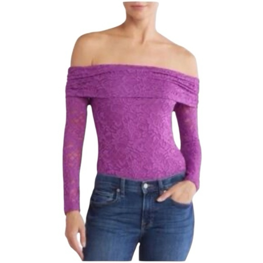 NWT AFRM Lennox Lace Off-The-Shoulder Lace Bodysuit